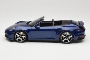 Porsche 911 992 Turbo S Cabriolet Blue Metallic Minichamps 1:18 155069081 Metal - imaginea 3 din 6