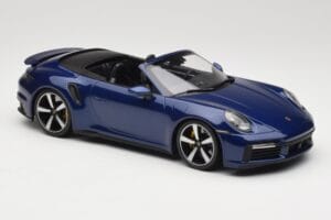 Porsche 911 992 Turbo S Cabriolet Blue Metallic Minichamps 1:18 155069081 Metal - imaginea 4 din 6