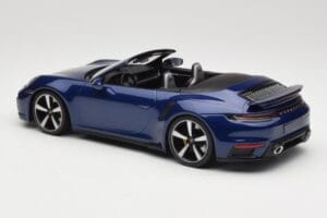 Porsche 911 992 Turbo S Cabriolet Blue Metallic Minichamps 1:18 155069081 Metal - imaginea 5 din 6