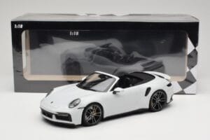 Porsche 911 992 Turbo S Cabriolet White Metallic Minichamps 1:18 155069080 Metal - imaginea 6 din 6