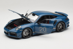 Porsche 911 992 Turbo S Coupe Sport Design Albastru Minichamps 1:18 113069073 Metal - imaginea 2 din 8