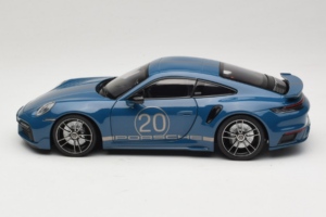 Porsche 911 992 Turbo S Coupe Sport Design Albastru Minichamps 1:18 113069073 Metal - imaginea 4 din 8