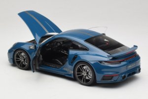 Porsche 911 992 Turbo S Coupe Sport Design Albastru Minichamps 1:18 113069073 Metal - imaginea 5 din 8