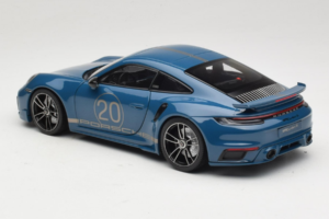 Porsche 911 992 Turbo S Coupe Sport Design Albastru Minichamps 1:18 113069073 Metal - imaginea 7 din 8
