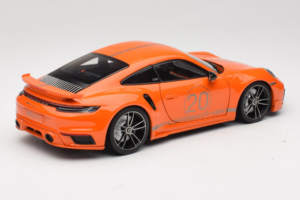 Porsche 911 992 Turbo S Coupe Sport Design Portocaliu Minichamps 1:18 113069074 Metal - imaginea 3 din 8