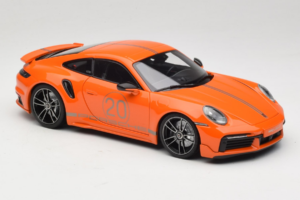 Porsche 911 992 Turbo S Coupe Sport Design Portocaliu Minichamps 1:18 113069074 Metal - imaginea 6 din 8
