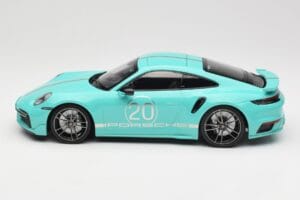 Porsche 911 992 Turbo S Sport Design Package Racing Green Minichamps 1:18 155069175 Metal - imaginea 3 din 6