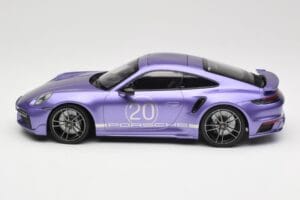 Porsche 911 992 Turbo S Sport Design Package Viola Metallic Minichamps 1:18 155069174 Metal - imaginea 3 din 6