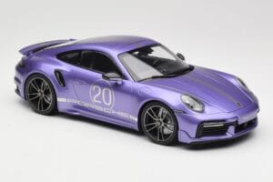 Porsche 911 992 Turbo S Sport Design Package Viola Metallic Minichamps 1:18 155069174 Metal - imaginea 4 din 6