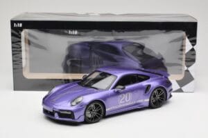 Porsche 911 992 Turbo S Sport Design Package Viola Metallic Minichamps 1:18 155069174 Metal - imaginea 6 din 6
