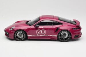 Porsche 911 992 Turbo S cu Sport Design Package Roșu Minichamps 1:18 155069172 Metal - imaginea 3 din 6