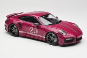Porsche 911 992 Turbo S cu Sport Design Package Roșu Minichamps 1:18 155069172 Metal - imaginea 4 din 6