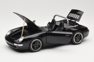 Porsche 911 993 Carrera Cabriolet Negru Bburago 1:18 3090-M1 Metal - imaginea 2 din 8