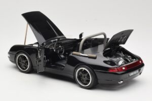 Porsche 911 993 Carrera Cabriolet Negru Bburago 1:18 3090-M1 Metal - imaginea 5 din 8