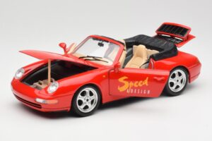 Porsche 911 993 Carrera Cabriolet Roșu Bburago 1:18 3090 Metal - imaginea 2 din 8
