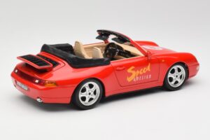 Porsche 911 993 Carrera Cabriolet Roșu Bburago 1:18 3090 Metal - imaginea 3 din 8