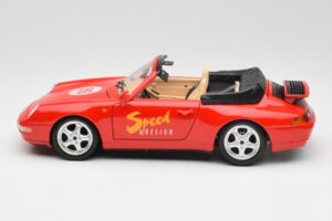 Porsche 911 993 Carrera Cabriolet Roșu Bburago 1:18 3090 Metal - imaginea 4 din 8