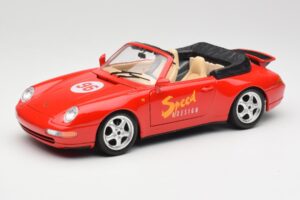 Porsche 911 993 Carrera Cabriolet Roșu Bburago 1:18 3090 Metal