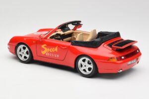 Porsche 911 993 Carrera Cabriolet Roșu Bburago 1:18 3090 Metal - imaginea 7 din 8