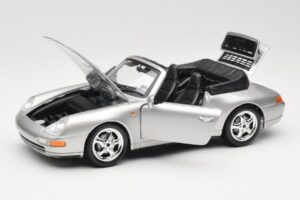 Porsche 911 993 Carrera Cabriolet Argintiu Bburago 1:18 18-12039 Metal - imaginea 2 din 8