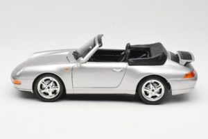 Porsche 911 993 Carrera Cabriolet Argintiu Bburago 1:18 18-12039 Metal - imaginea 4 din 8