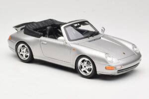 Porsche 911 993 Carrera Cabriolet Argintiu Bburago 1:18 18-12039 Metal - imaginea 6 din 8