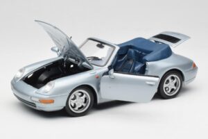 Porsche 911 993 Carrera Cabriolet Argintiu Maisto 1:18 100299-M1 Metal - imaginea 2 din 8