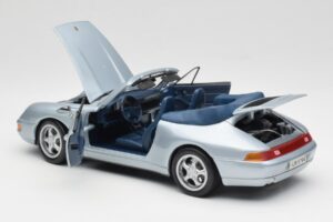 Porsche 911 993 Carrera Cabriolet Argintiu Maisto 1:18 100299-M1 Metal - imaginea 5 din 8