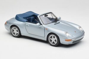 Porsche 911 993 Carrera Cabriolet Argintiu Maisto 1:18 100299-M1 Metal - imaginea 6 din 8