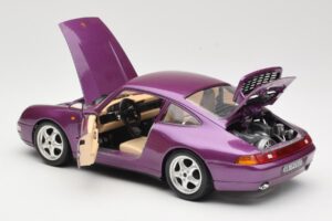Porsche 911 993 Carrera Violet Bburago 1:18 3060-M2 Metal - imaginea 5 din 8