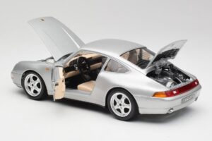 Porsche 911 993 Carrera Argintiu Bburago 1:18 3050-M1 Metal - imaginea 7 din 8