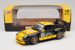 Porsche 911 993 GT2 #55 Negru & Galben Anson 1:18 30325-W Metal - imaginea 5 din 6