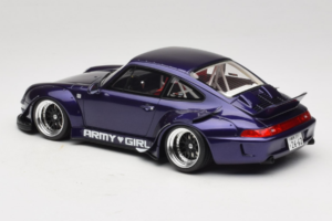 Porsche 911 993 RWB Army Girl Violet GT Spirit 1:18 GT562 Rășină - imaginea 5 din 6