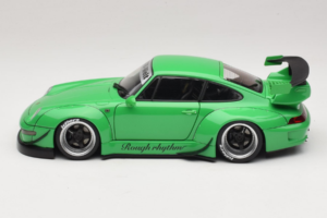Porsche 911 993 RWB Verde Gun Grey Wheels AUTOart 1:18 78151 Compozit - imaginea 4 din 8