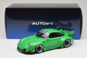 Porsche 911 993 RWB Verde Gun Grey Wheels AUTOart 1:18 78151 Compozit - imaginea 8 din 8