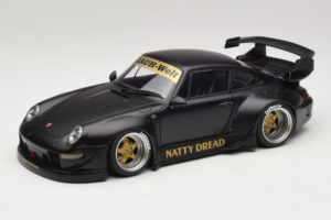 Porsche 911 993 RWB Matt Black With Gold Wheels AUTOart 1:18 78154 Compozit