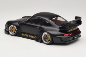 Porsche 911 993 RWB Matt Black With Gold Wheels AUTOart 1:18 78154 Compozit - imaginea 7 din 8