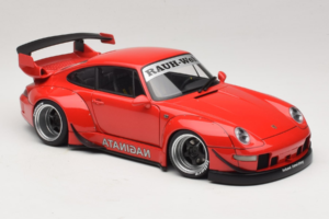 Porsche 911 993 RWB Roșu Gun Grey Wheels AUTOart 1:18 78153 Compozit - imaginea 6 din 8