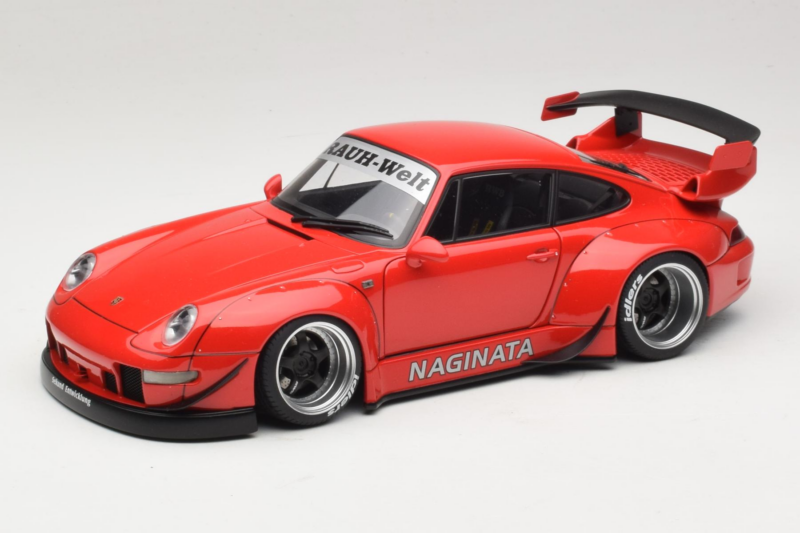 Porsche 911 993 RWB Roșu Gun Grey Wheels AUTOart 1:18 78153 Compozit