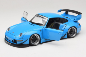 Porsche 911 993 RWB Albastru Ceresc Gun Grey Wheels AUTOart 1:18 78152 Compozit - imaginea 2 din 8