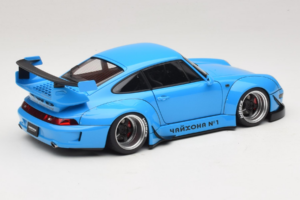 Porsche 911 993 RWB Albastru Ceresc Gun Grey Wheels AUTOart 1:18 78152 Compozit - imaginea 3 din 8