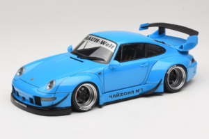 Porsche 911 993 RWB Albastru Ceresc Gun Grey Wheels AUTOart 1:18 78152 Compozit