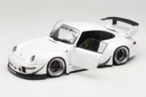 Porsche 911 993 RWB Alb Gun Grey Wheels AUTOart 1:18 78150 Compozit - imaginea 2 din 8