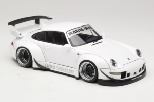 Porsche 911 993 RWB Alb Gun Grey Wheels AUTOart 1:18 78150 Compozit - imaginea 6 din 8