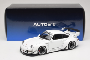 Porsche 911 993 RWB Alb Gun Grey Wheels AUTOart 1:18 78150 Compozit - imaginea 8 din 8