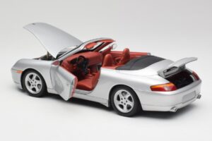 Porsche 911 996 Cabriolet Argintiu Gate 1:18 1052 Metal - imaginea 5 din 8