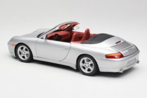 Porsche 911 996 Cabriolet Argintiu Gate 1:18 1052 Metal - imaginea 7 din 8