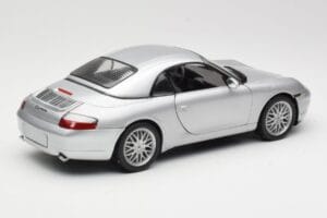Porsche 911 996 Carrera Cabriolet Argintiu Hot Wheels 1:18 213595 Metal - imaginea 3 din 8