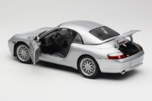 Porsche 911 996 Carrera Cabriolet Argintiu Hot Wheels 1:18 213595 Metal - imaginea 5 din 8