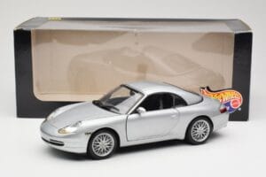 Porsche 911 996 Carrera Cabriolet Argintiu Hot Wheels 1:18 213595 Metal - imaginea 8 din 8